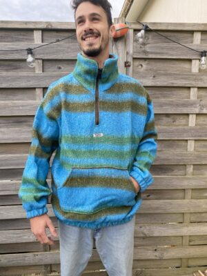 La polaire bleu marron