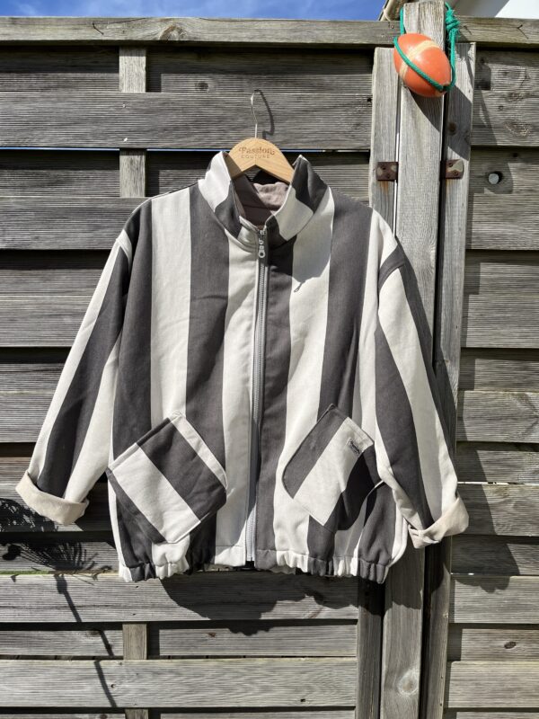 Le bomber rayé gris