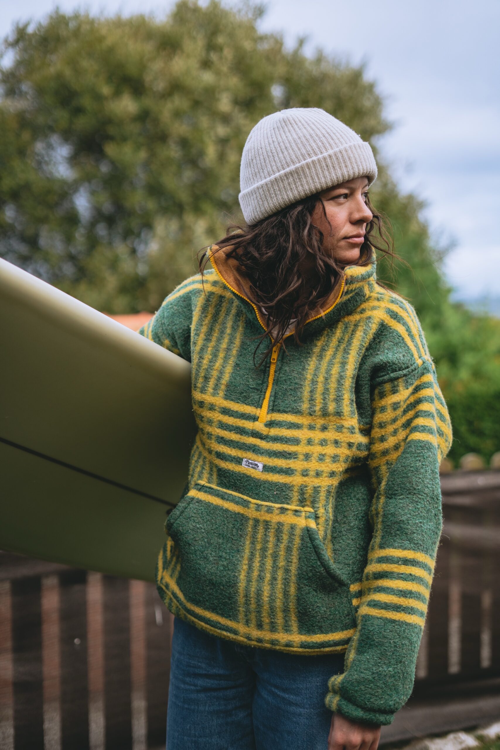 La polaire verte et jaune