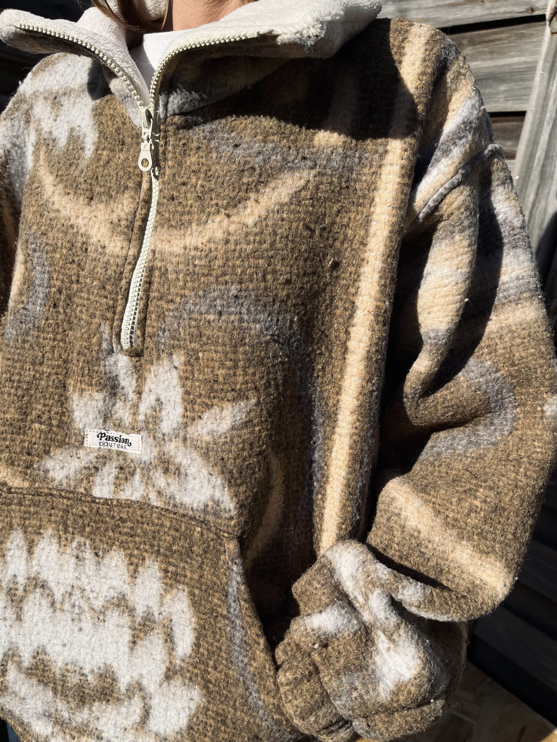 La polaire marron fleurie – Image 4