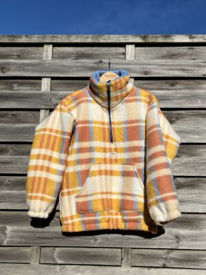 La polaire orange carreaux