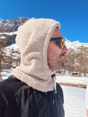 Cagoule marron moumoute