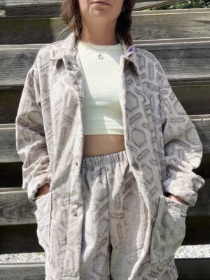 L’ensemble marron gris velours