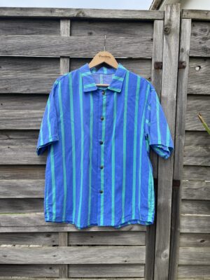 La chemisette Burano bleue verte