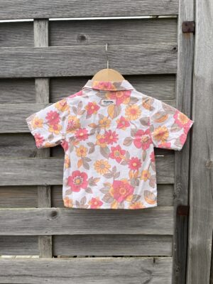 La chemisette enfant fleurs rose