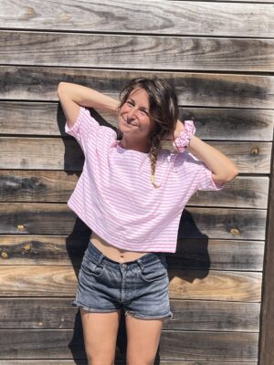 Le tee shirt rose rayures