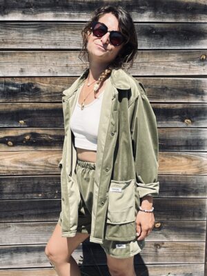 L'ensemble vert velours