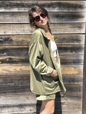 L'ensemble vert velours