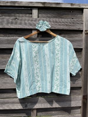 Le tee shirt turquoise rayé