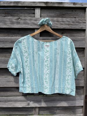 Le tee shirt turquoise rayé