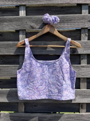 Le crop top mauve