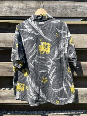 La chemisette noir hibiscus - taille XL