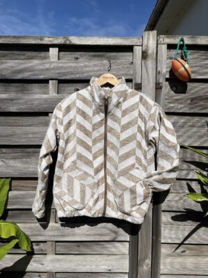 Le bomber beige velours